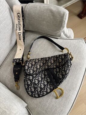 Oblique Saddle Bag with Logo Strap